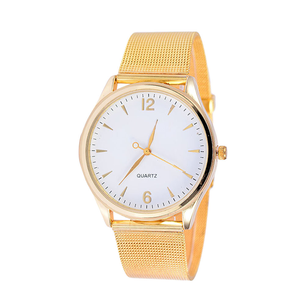 Luxury Watch Gift For Her - 여성용 쿼츠 시계, 금색 메쉬 밴드,