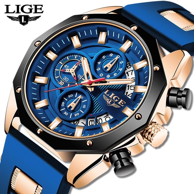 Luxury Watch Maker - LIGE 패션 남성 시계, 탑 브랜드