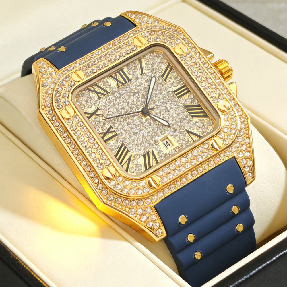 Luxury Watch Iceberg - 핫 패션 스퀘어 풀 다이아몬드 쿼츠