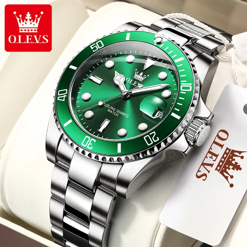 Luxury Watch Magazine - OLEVS 남성용 오리지널 쿼츠 시계 Stainles