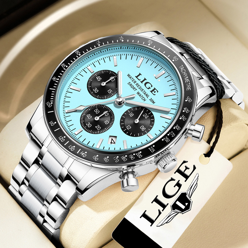 Luxury Watch Maker - LIGE 최고급 브랜드 남성용 새 시계