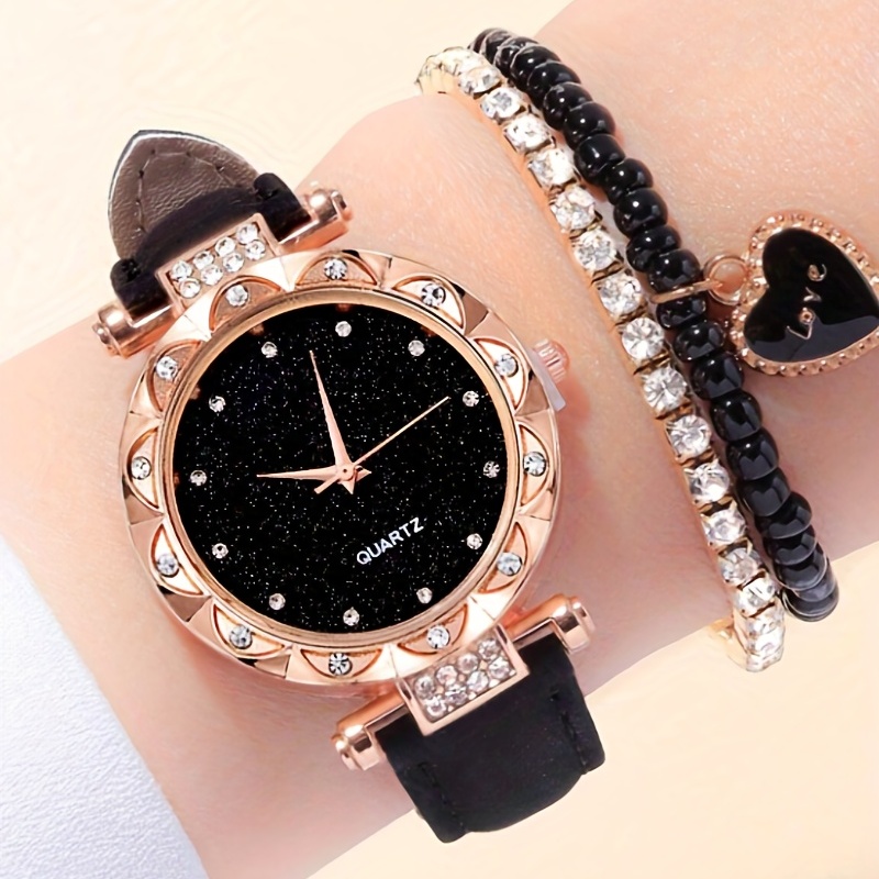 Luxury Watch Gift For Her - 스타리 패션 쿼츠 시계 럭셔리 라인스톤