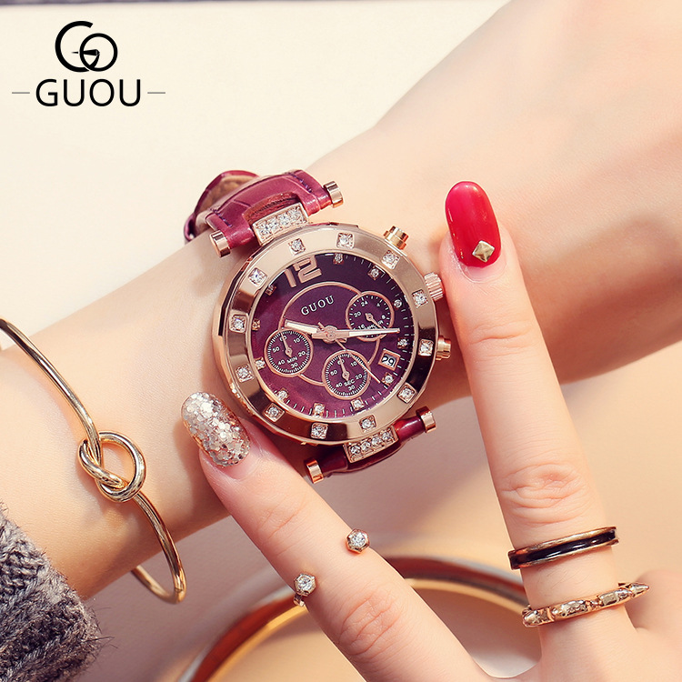Luxury Watch Top 10 - 2018 GUOU 최고 브랜드 패션 럭셔리