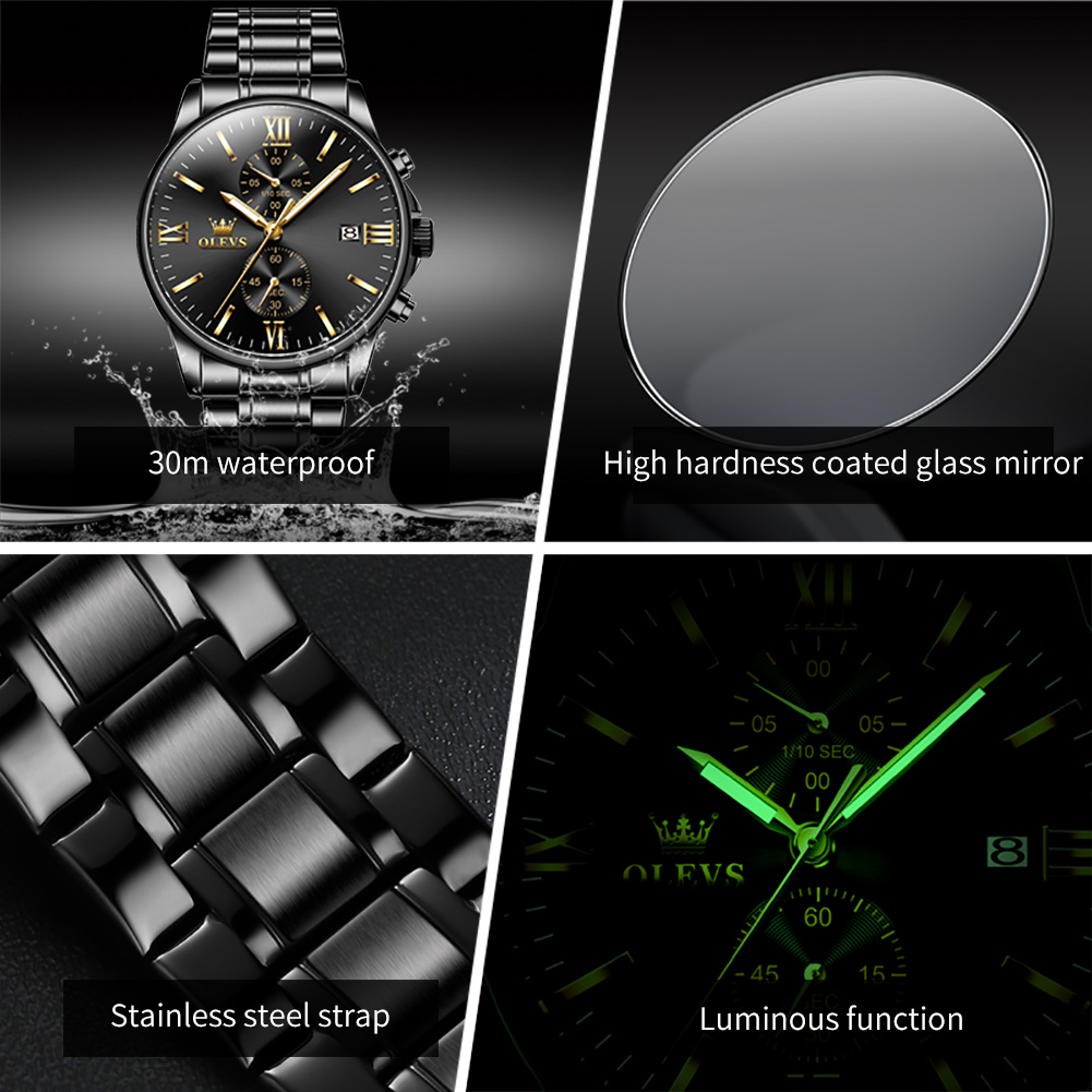 OLEVS 2886 남성용 클래식 블랙 쿼츠 시계 우아 - Luxury Watch Investment 리뷰 및 가격