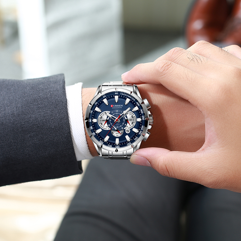 CURREN 손목 시계 남자 방수 크로노 그래프 군사  - Luxury Watch Investment 리뷰 및 가격