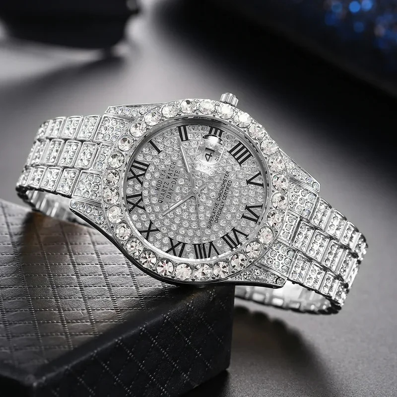 인기 급상승 중인 골드 럭셔리 아이스드 아웃 쿼츠 시계 - Luxury Watch Iceberg 리뷰 및 가격