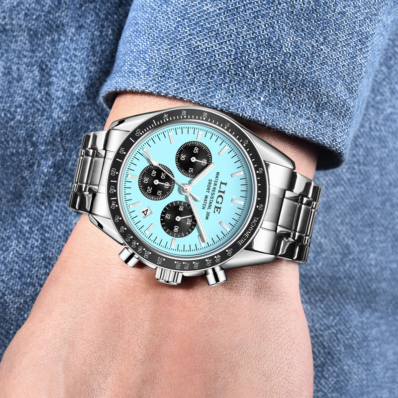 LIGE 최고급 브랜드 남성용 새 시계 쿼츠 남성 시계 - Luxury Watch Maker 리뷰 및 가격