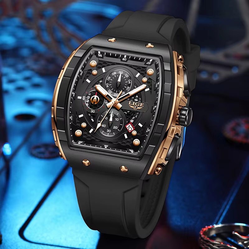 LIGE 최고급 브랜드 남성용 시계 사각 쿼츠 손목시계 - Luxury Watch Investment 리뷰 및 가격