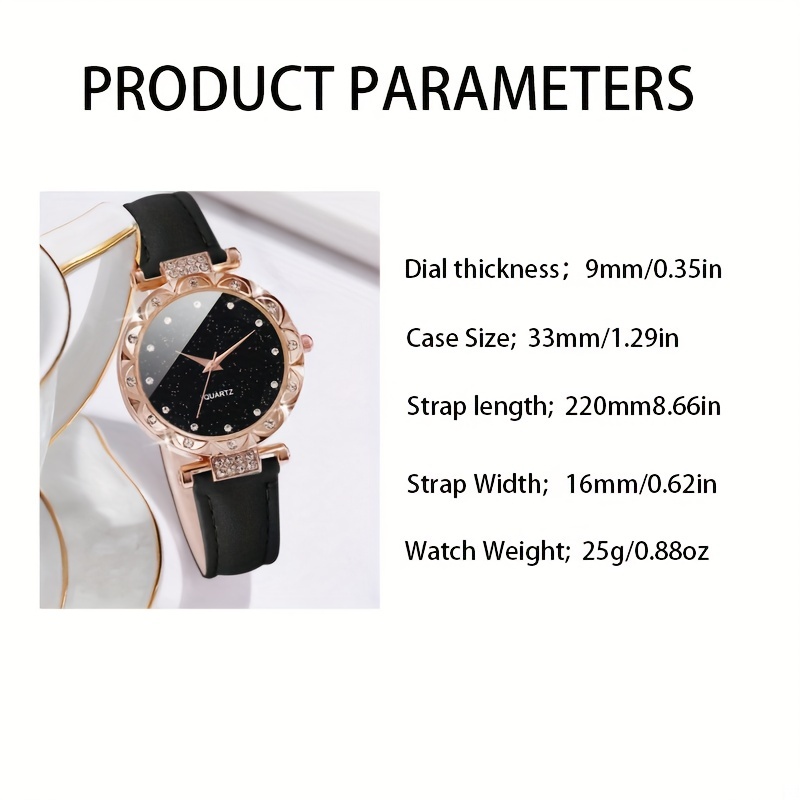 스타리 패션 쿼츠 시계 럭셔리 라인스톤 아날로그 PU  - Luxury Watch Gift For Her 리뷰 및 가격
