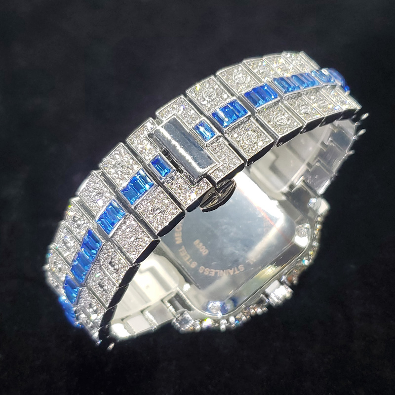 새로운 패션 다이아몬드 시계 남성용 아이스 아웃 블링블 - Luxury Watch Iceberg 리뷰 및 가격