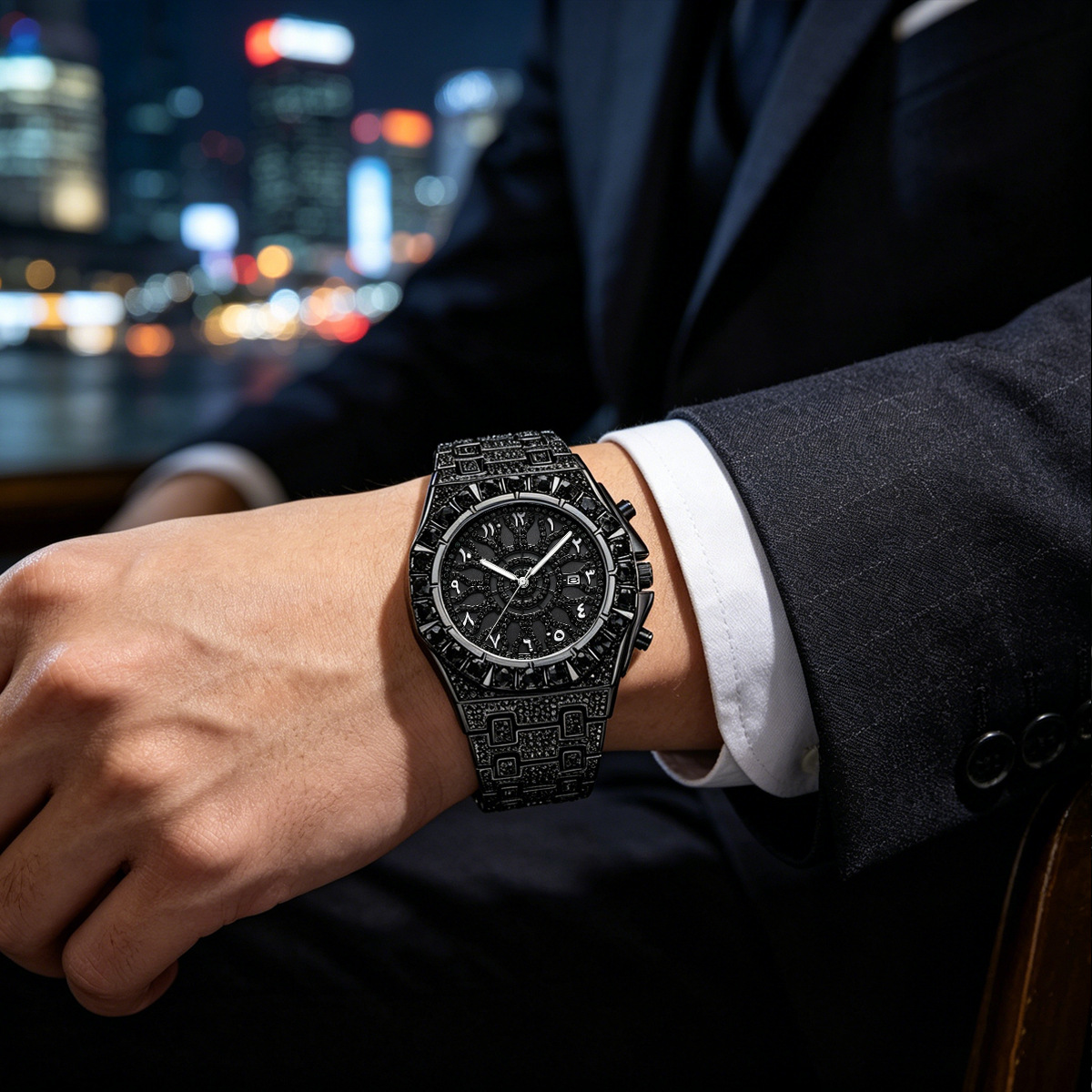 유니게트 쿨 블랙 다이아몬드 남성용 시계, 럭셔리 힙합 - Luxury Watch Iceberg 리뷰 및 가격