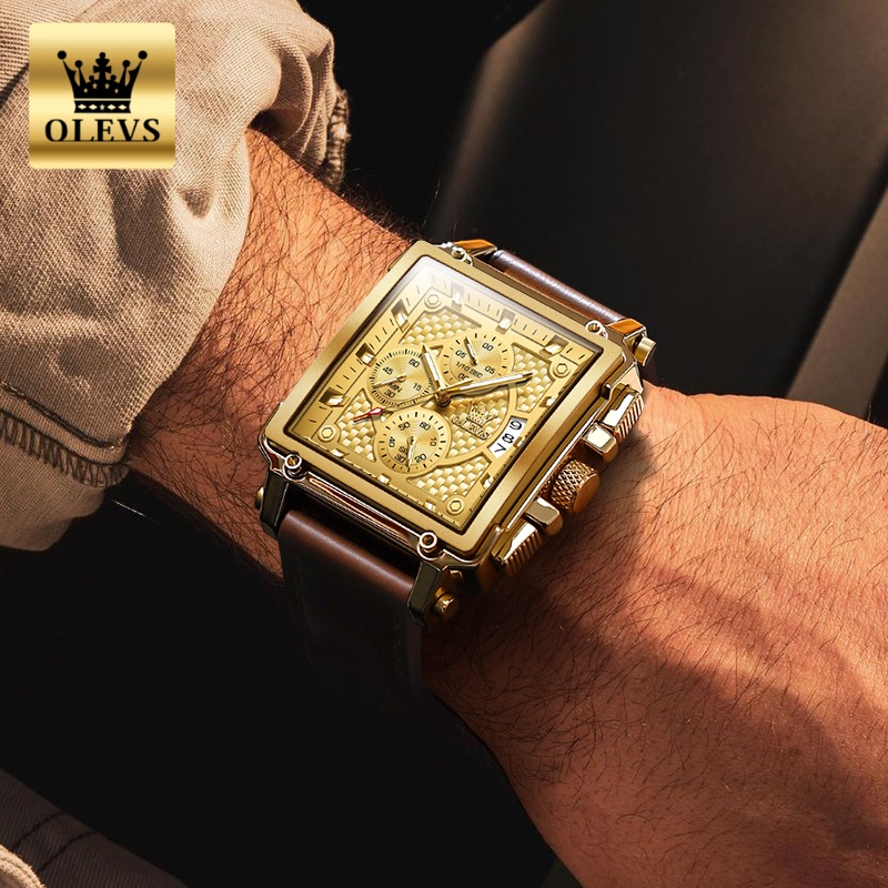 OLEVS 브랜드 남성용 시계 방수 가죽 스트랩 크로노 - Luxury Watch Investment 리뷰 및 가격