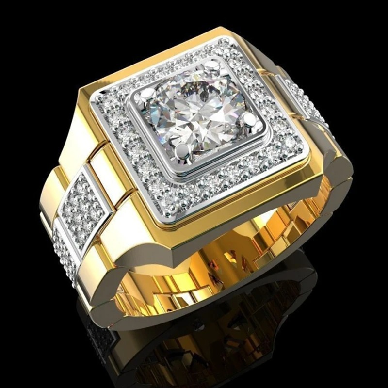 고급스러운 남자의 전체 흰색 탄생석 크리스탈 반지 크리 - Luxury Watch Iceberg 리뷰 및 가격