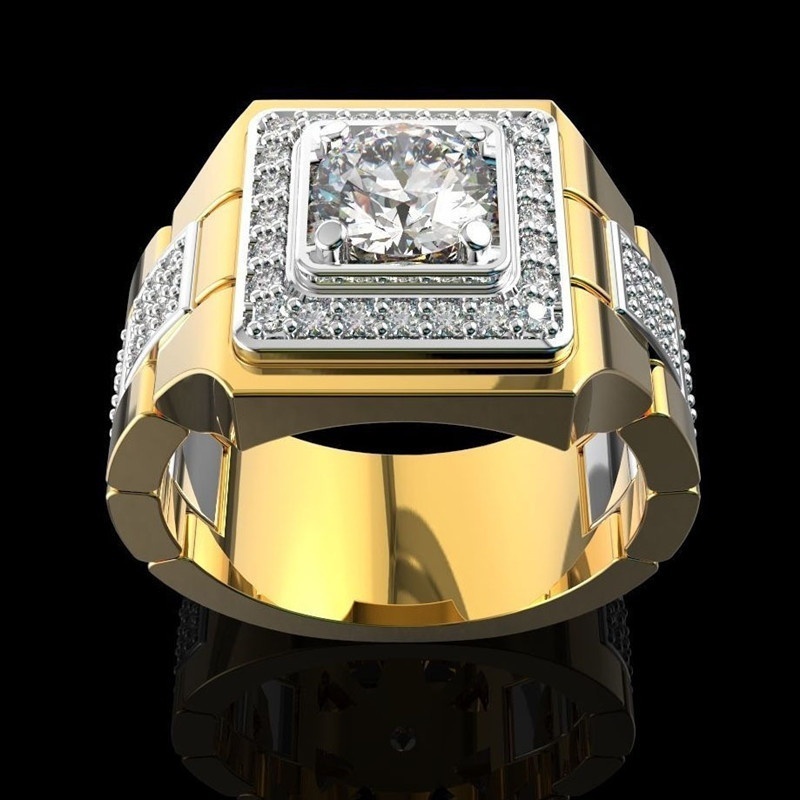 고급스러운 남자의 전체 흰색 탄생석 크리스탈 반지 크리 - Luxury Watch Iceberg 리뷰 및 가격