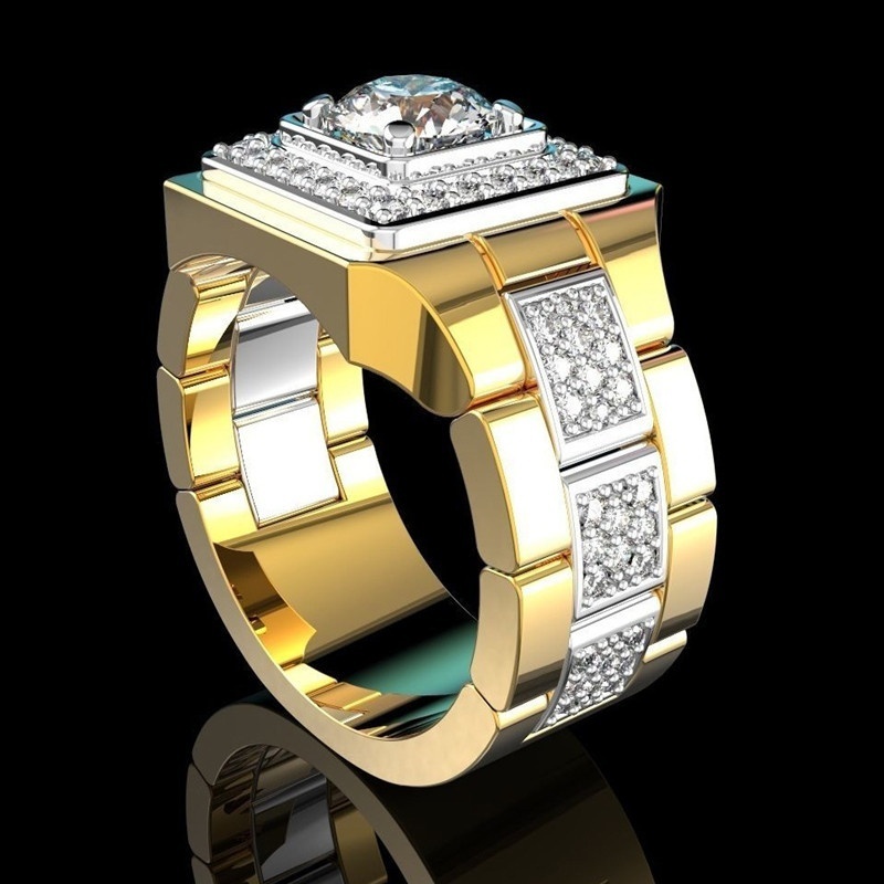 고급스러운 남자의 전체 흰색 탄생석 크리스탈 반지 크리 - Luxury Watch Iceberg 리뷰 및 가격