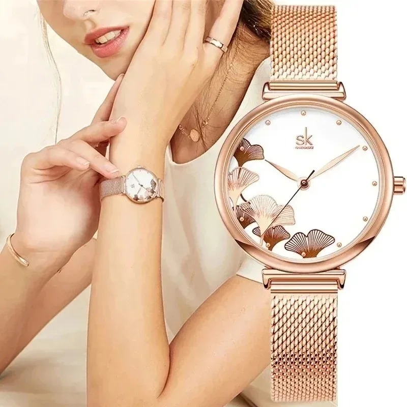럭셔리 여성 인동 잎 무늬 시계, 우아한 쿼츠 방수 스 - Luxury Watch Gift For Her 리뷰 및 가격