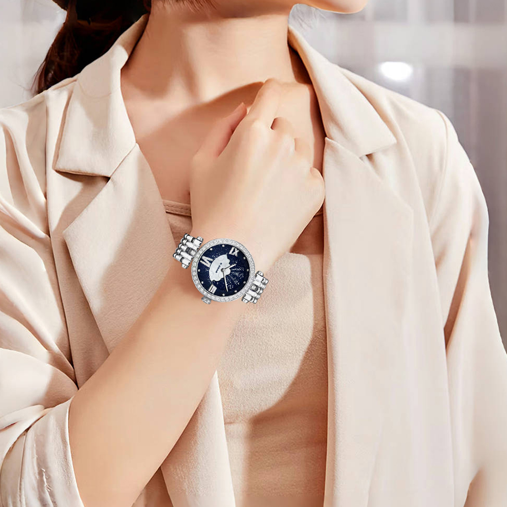 X-GEAR 고급 여성용 쿼츠 시계, 스테인리스 스틸  - Luxury Watch Gift For Her 리뷰 및 가격